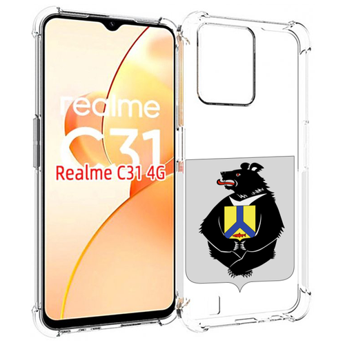 Чехол MyPads герб-хабаровский-край для OPPO Realme C31 задняя-панель-накладка-бампер