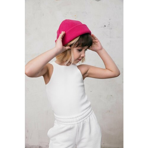 фото Майка mio armadio, трикотаж, размер 140, белый