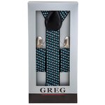 Подтяжки мужские в коробке GREG G-1-49, цвет Черный, размер универсальный - изображение