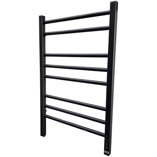 Полотенцесушитель электрический GROIS Nex GR-112 500/800 П8 RAL9005 черный матовый диммер справа