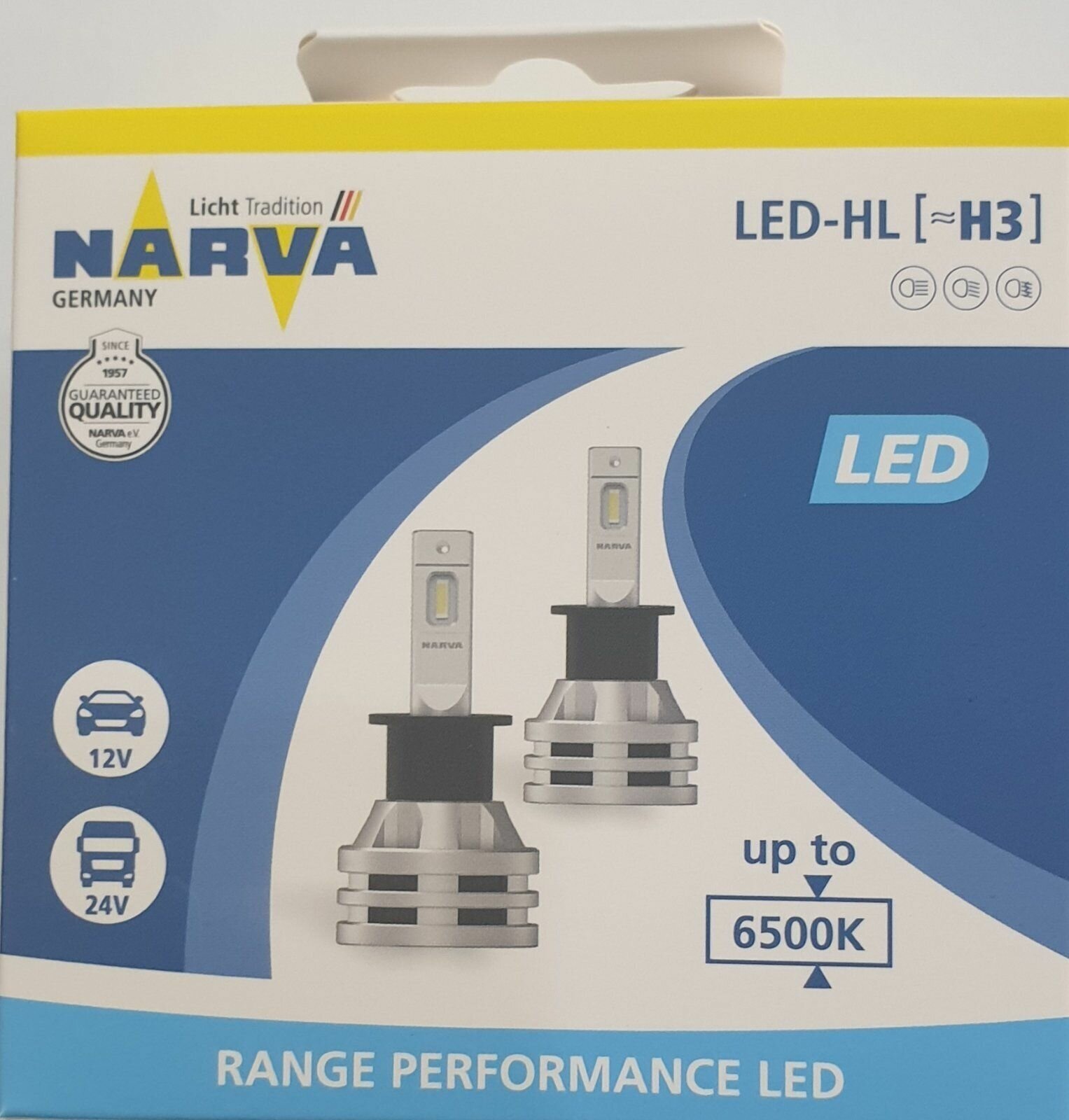 NARVA 18058 NV18058_к-кт ламп! светодидные LED 12V/24V, 19W, 6500К H3 (уп.2шт.)\ - фотография № 7