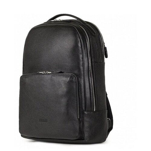 фото Городской мужской рюкзак из кожи brialdi daily relief black (черный) кожаный стильный ранец для ноутбука 15,6 дюймов или документов a4