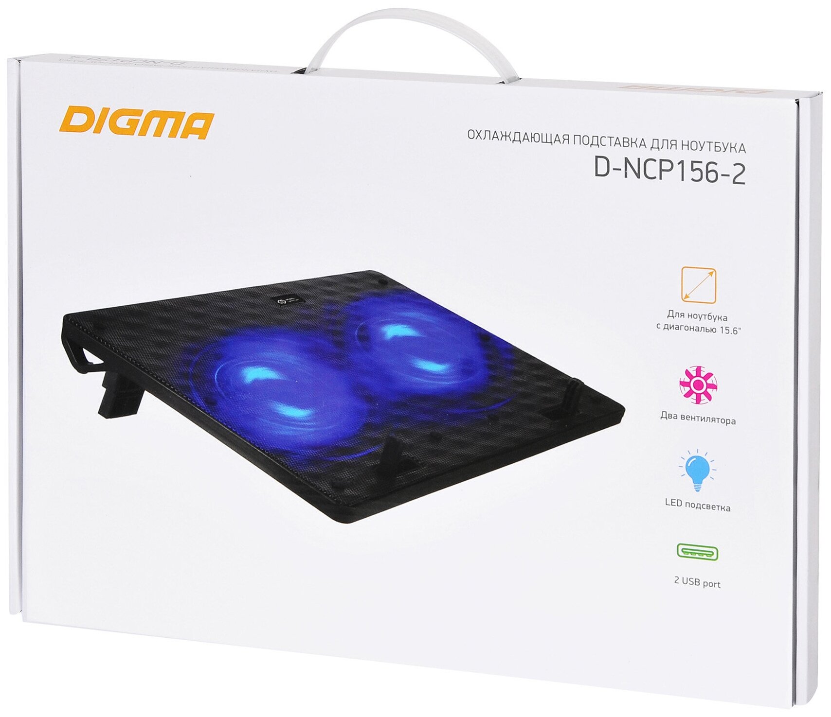 Подставка для ноутбука 15.6" Digma D-NCP156-2 черный