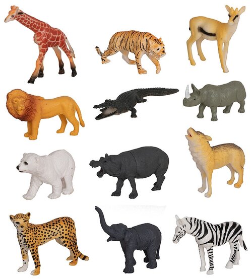 Игровой набор Фигурки диких животных 12 шт. (2A012-1)