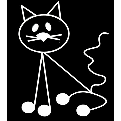 Автомобильная наклейка кошка (серия Family Stickers Basic)