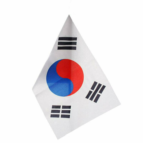Подарки Флажок Южной Кореи (22 х 14 см, без подставки) флаг настольный флажок южной кореи 22 х 14 см без подставки