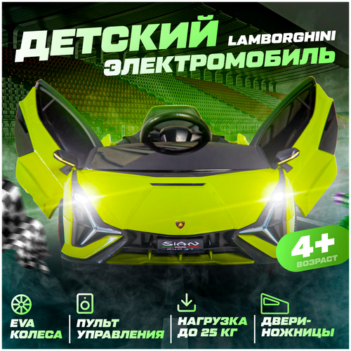 Купить Детский электромобиль LAMBORGHINI зеленый, Globaldrive