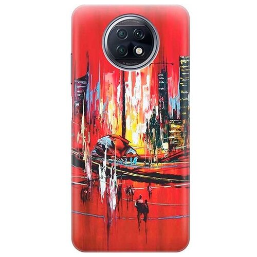 фото Ультратонкий силиконовый чехол-накладка для xiaomi redmi note 9t с принтом "акварельный город" gosso