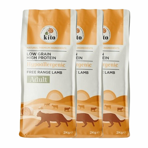 Kito Для взрослых кошек с ягненком свободного выпаса (Adult Cat Food Grass-Fed Lamb) 2 кг х 3шт.