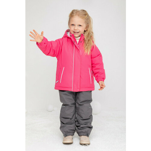 фото Куртка crockid зимняя, размер 128-134, розовый