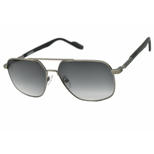 Солнцезащитные очки Baldinini, авиаторы, градиентные, с защитой от УФ, для мужчин, серый
