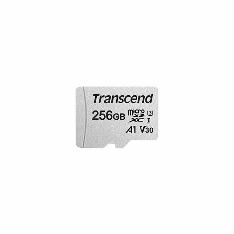 Карта памяти Transcend microSDXC 256 ГБ Class 10, V30, A1, UHS-I U3, R/W 100/40 МБ/с, адаптер на SD, серебристый - фотография № 2
