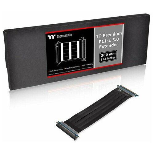 Аксессуар Thermaltake Tt Premium PCI Express Extender 300mm Black AC-045-CN1OTN-C1 райзер карта удлинитель pci e 1x на гибком шлейфе 15см