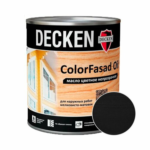 Масло DECKEN Color Fasad Oil Trend Черный 0,75 л