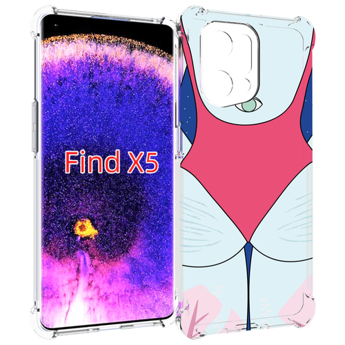 Чехол MyPads девушка-с-глазом-на-спине для Oppo Find X5 задняя-панель-накладка-бампер