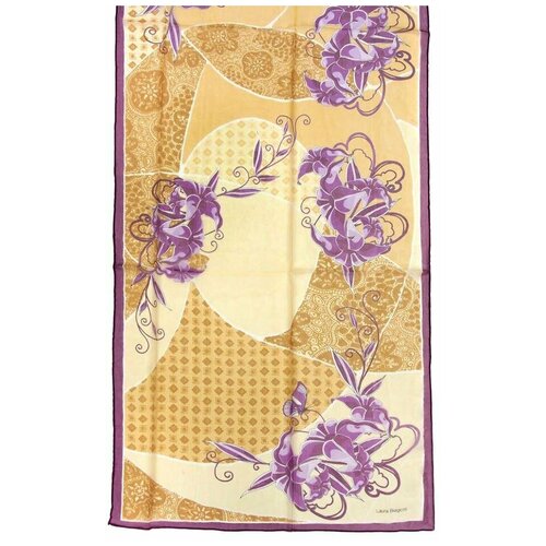 Фирменный шарф пастельный с узорами и цветами Laura Biagiotti 812390