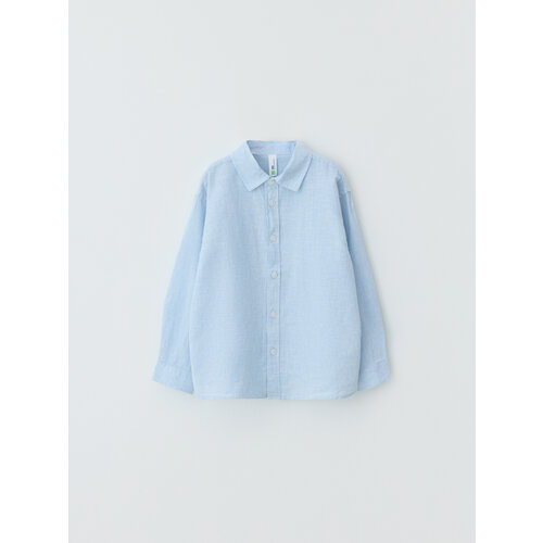 Рубашка Sela, размер 110, голубой рубашка sela размер 110 фиолетовый