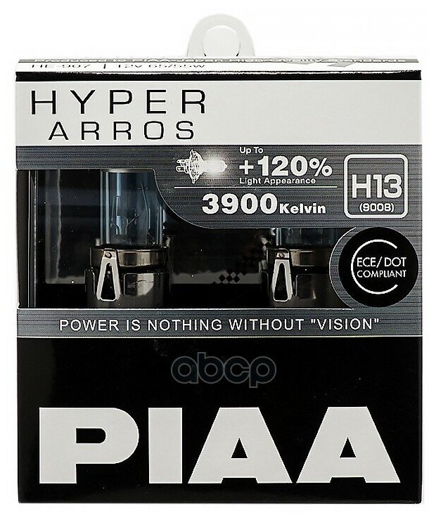 Лампы Галогенные Piaa Hyper Arros (Type H13) (3900k) 55w. 2 Шт. PIAA арт. HE-907-H13