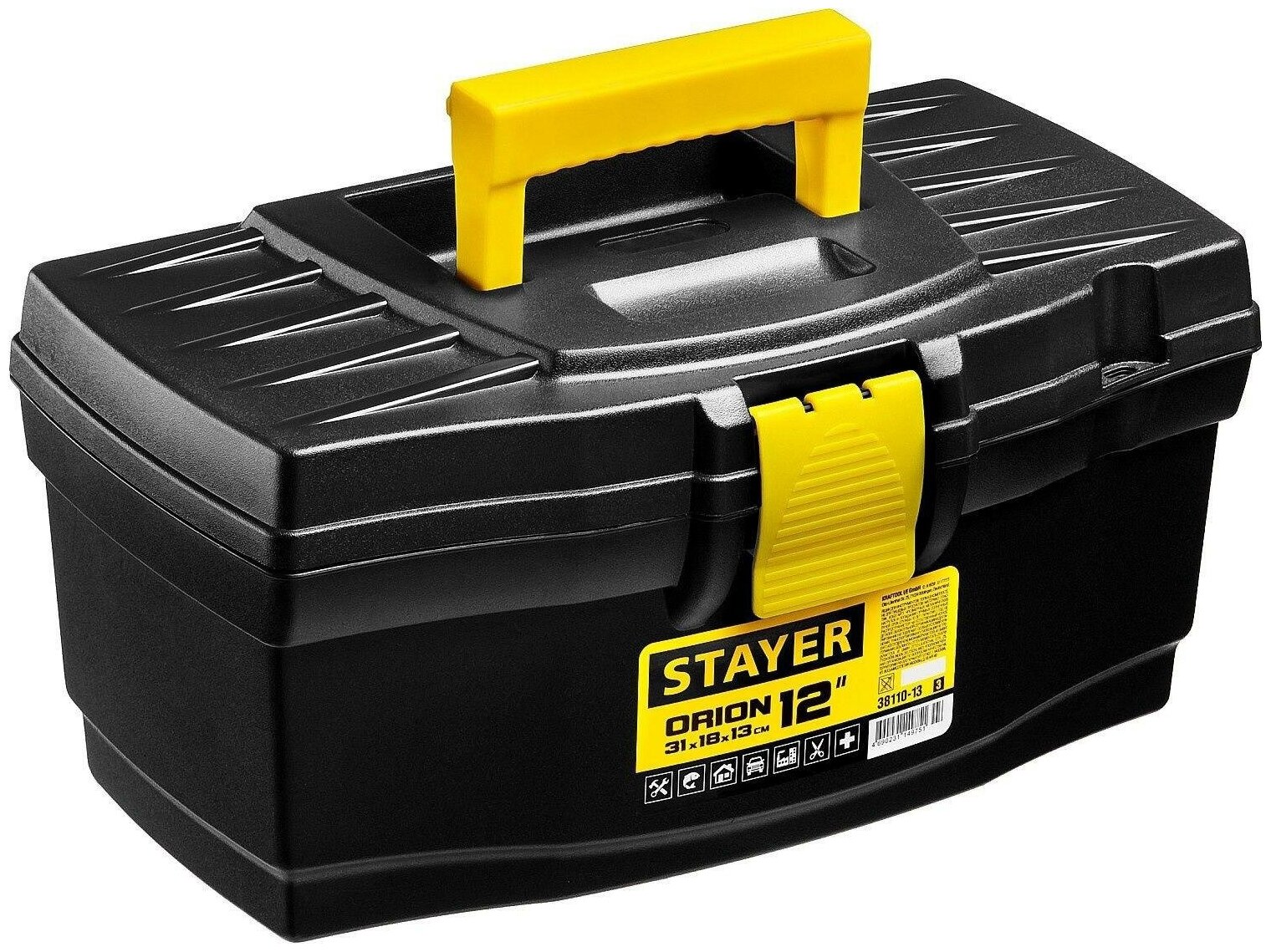 Ящик для инструмента Stayer "Orion-12", пластиковый, 12", 310х180х130 мм