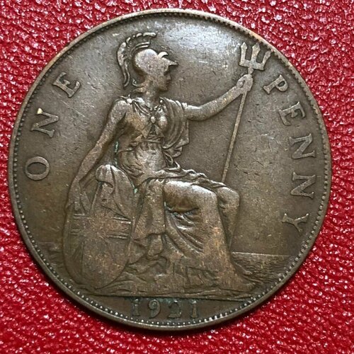 Монета Великобритания 1 Пенни 1921 год. Георг V # 5-10 1916 монета великобритания 1916 год 1 пенни георг v бронза vf