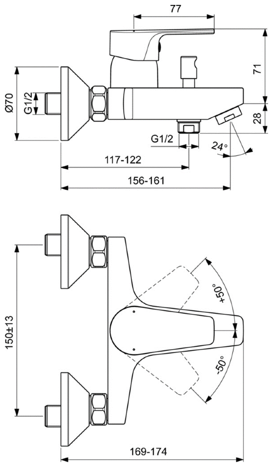 Душевой гарнитур Ideal STANDARD Esla 3 в 1 BC264AA, хром - фотография № 11