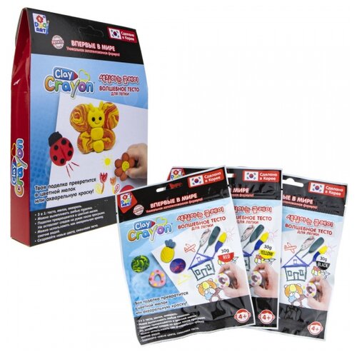 Масса для лепки 1 TOY Clay Crayon Бабочка 3 цвета по 30 г (Т19009) 3 цв. набор для творчества 1 toy набор тесто мелков clay crayon бабочка 3 цвета по 30гр т19009