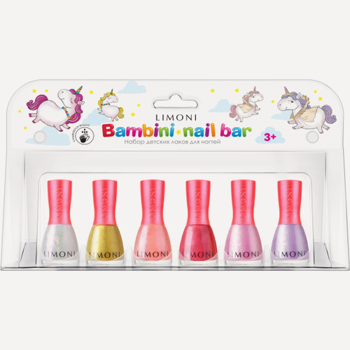 Изображение товара Детский набор лаков для ногтей Limoni №22 Bambini Nail Bar (лак тон 1,2,3,4,5,6)