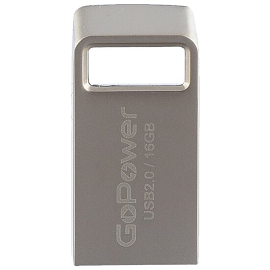 Флешка 16GB Gopower MINI USB2.0 silver (00-00027357)