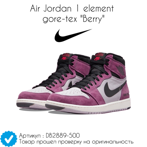 Кроссовки NIKE Air Jordan 1 Element, размер 43 EU, черный, фиолетовый