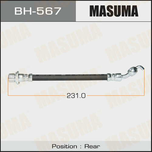 фото Шланг тормозной toyota corolla (e150, e180) 06-, auris (e150, e180) 07-, verso (r20) 12- задний masu masuma