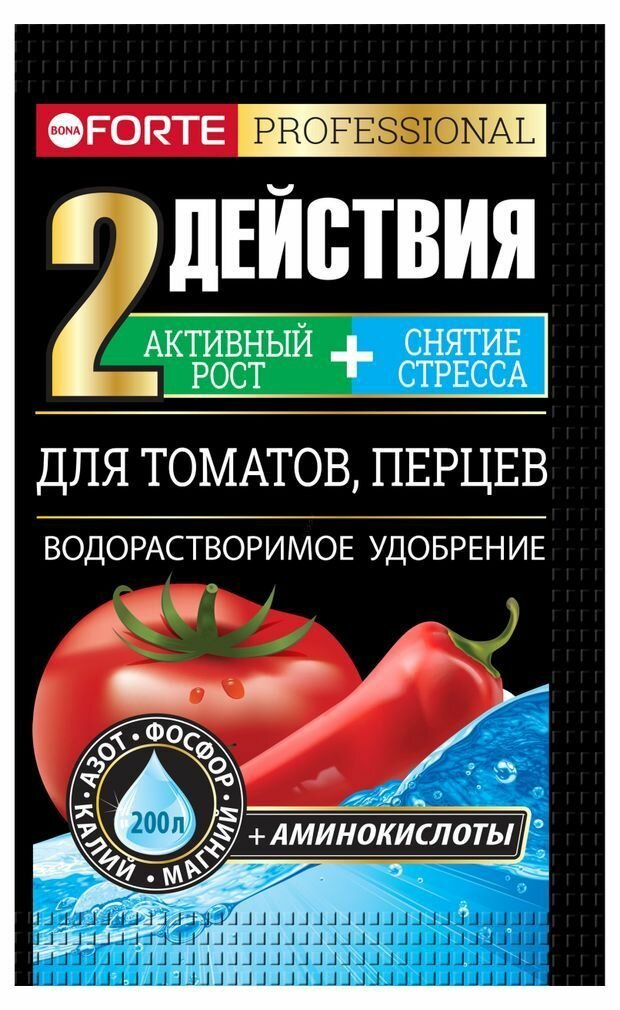 Удобрение Bona Forte для томатов и перцев 0.1 кг - фото №2