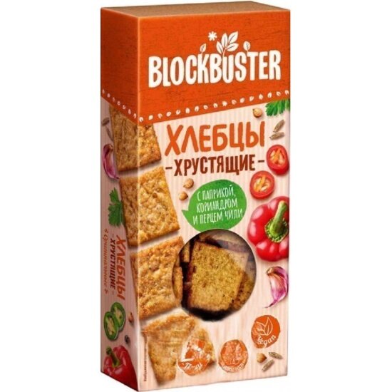 Хлебцы Blockbuster Пикантные с паприкой кориандром и чили 90 г