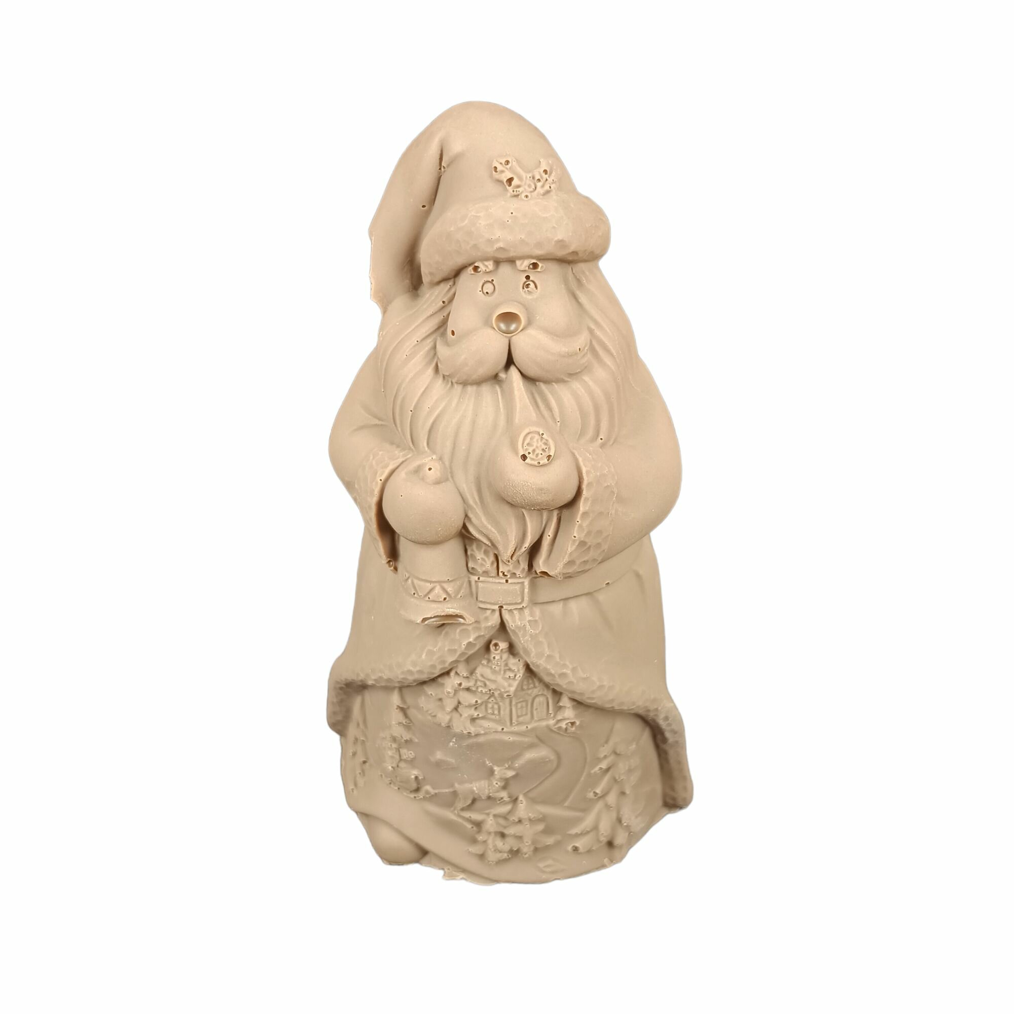 Подарочная шоколадная фигура Frade/Фраде - Дед мороз с колокольчиком (вес-167г) (молочный)