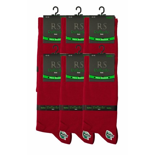 Носки Raffaello Socks, 6 пар, размер 42-45, красный носки raffaello socks 6 пар размер 42 45 синий