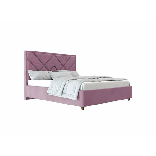 Кровать Beautyson Runa велюр Formula 392 розовый (с основанием) 90х190