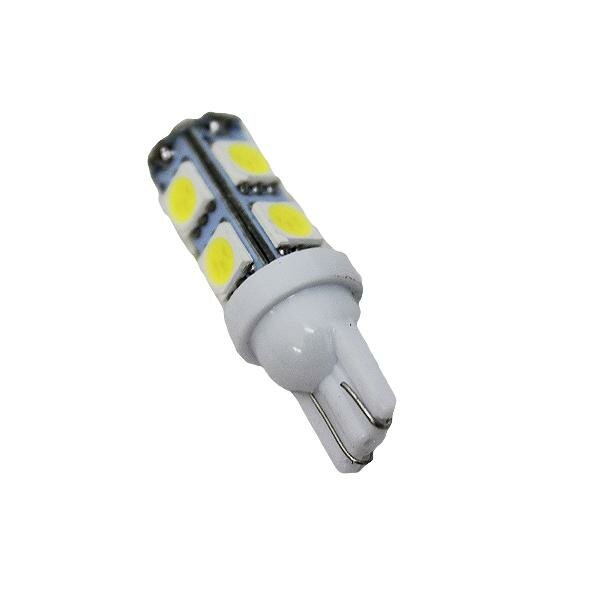 Лампа светодиодная T10 (W5W) 12V 9 SMD диодов 1-конт Белая SKYWAY Салон, габариты, ном