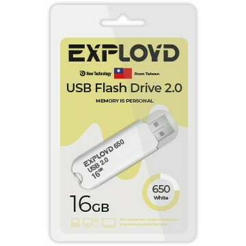 USB Flash накопитель Exployd 16Gb Exployd 650 White (EX-16GB-650-White)