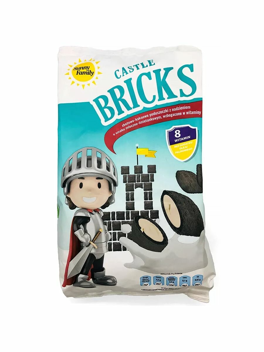 Готовый завтрак Castle bricks подушечки со сливочным кремом, 350 г