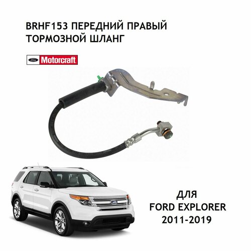 BRHF153 Шланг тормозной передний правый оригинал Motorcraft для автомобиля FORD EXPLORER (2011-2019) / DB5Z2078 / BRHF-153