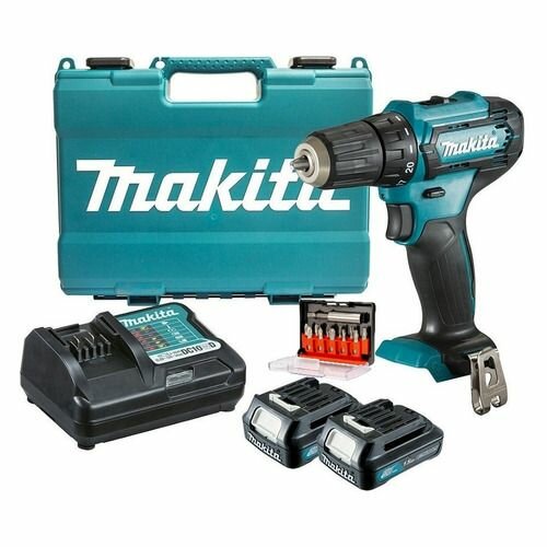 Дрель-шуруповерт Makita DF333DYX14, 1.5Ач, с двумя аккумуляторами