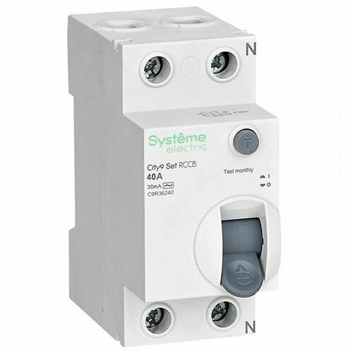 Выключатель дифференциальный (УЗО) 2Р 40А 30мА AC 6кА City9 Systeme Electric