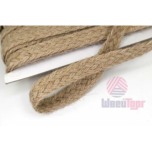 Тесьма плетенная из льна 15см10 метров 194₽