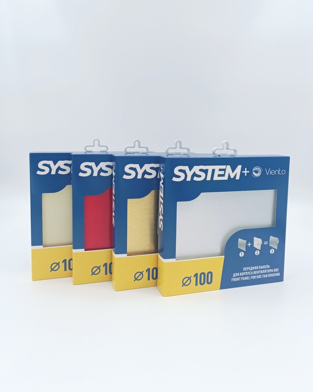 Лицевая панель для вентилятора SYSTEM+, Серия GORIZONT, Ø100, пластик , золото — фото 1