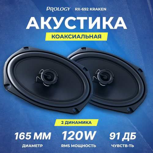 Акустика коаксиальная Prology RX-692 KRAKEN 5004₽
