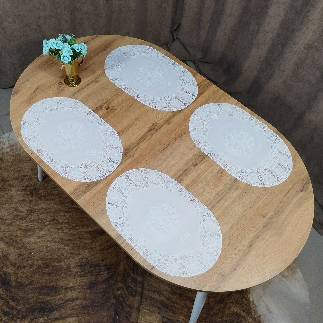 фото Набор сервировочных салфеток, 4шт. , овал.