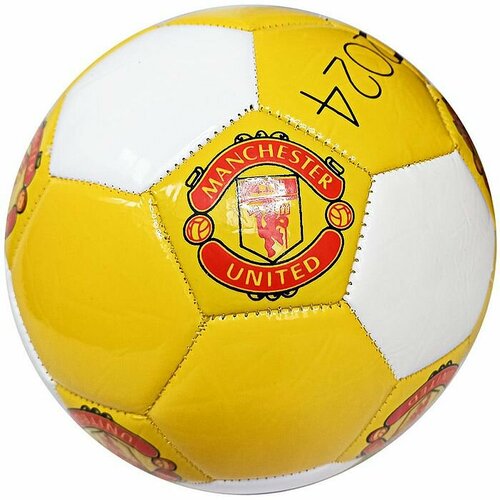 Мяч футбольный MEIK Man Utd (PVC 1,6 мм, 325 гр. , маш. сш. ) (желтый/белый)