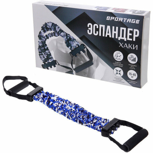 Эспандер универсальный с регулируемой нагрузкой Sportage 15-45 кг синий 1329₽
