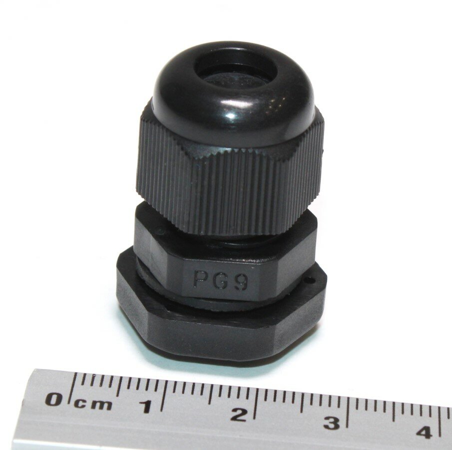 Кабельный ввод PG-9 (4-8 мм) черный