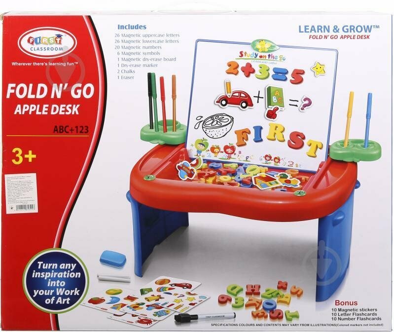 фото First Classroom Столик для рисования 4 в 1 Яблоко