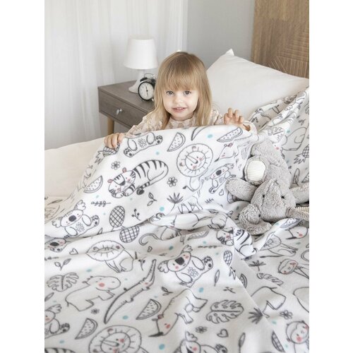 Плед покрывало 150х200 на кровать флис накидка на диван